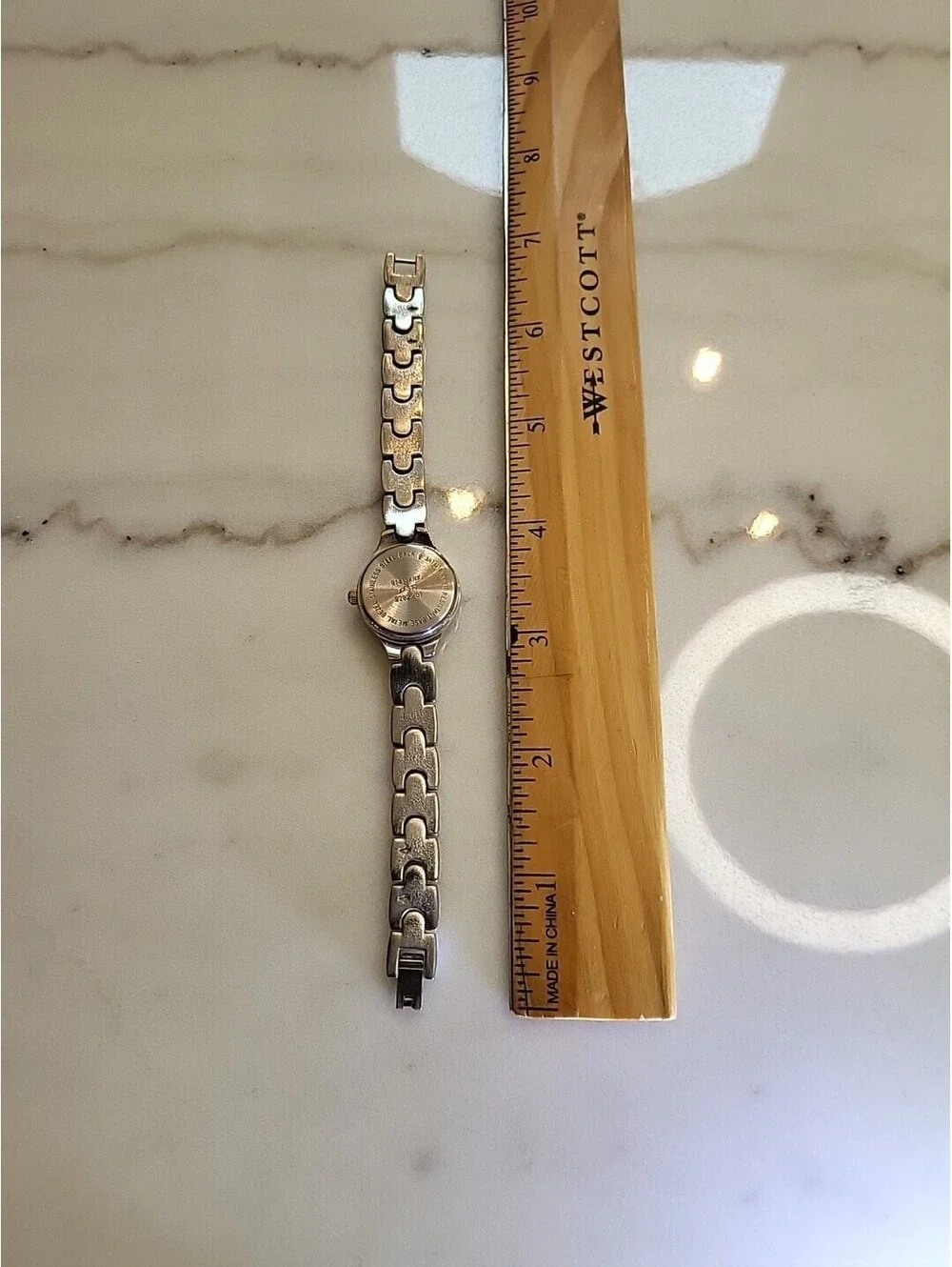 Vtg Womens Watch Wrangler Watch Classic Silver Tone SSteel Blue Dial Working EUC